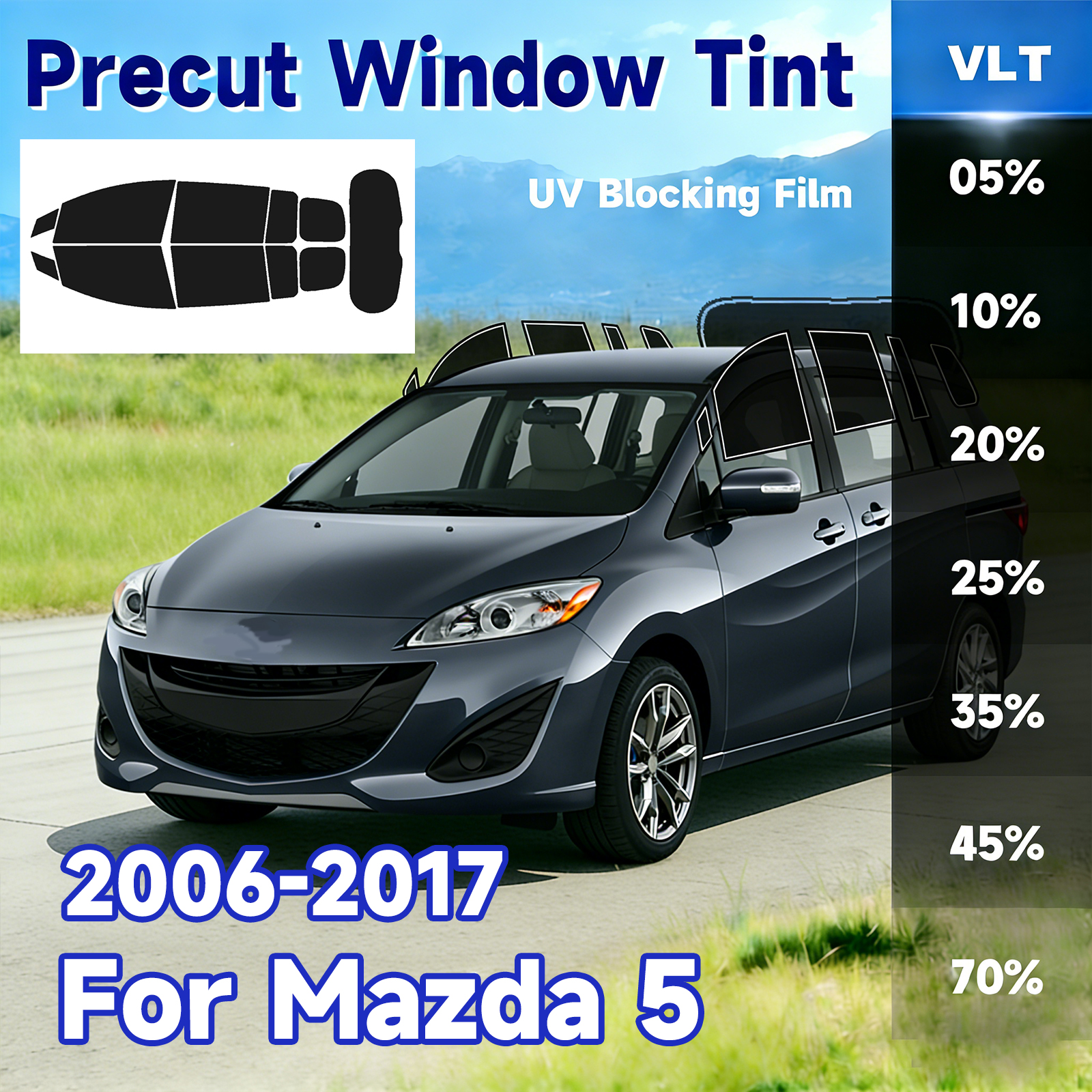 Precut Window Tint Car for Maz - Glass Protector Auto recensione e prezzo