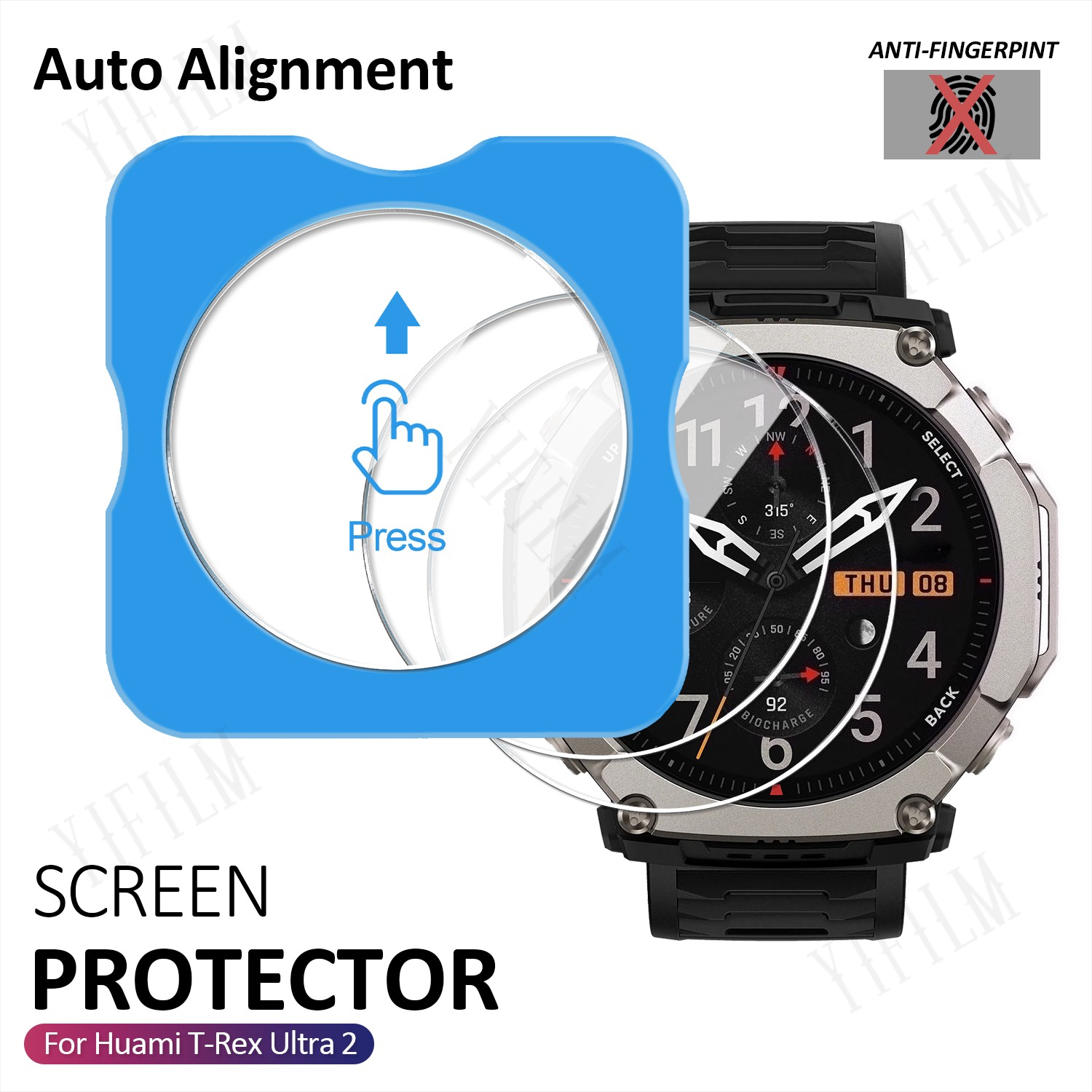 For Huami T-Rex Ultra 2 Screen - Glass Protector Auto recensione e prezzo