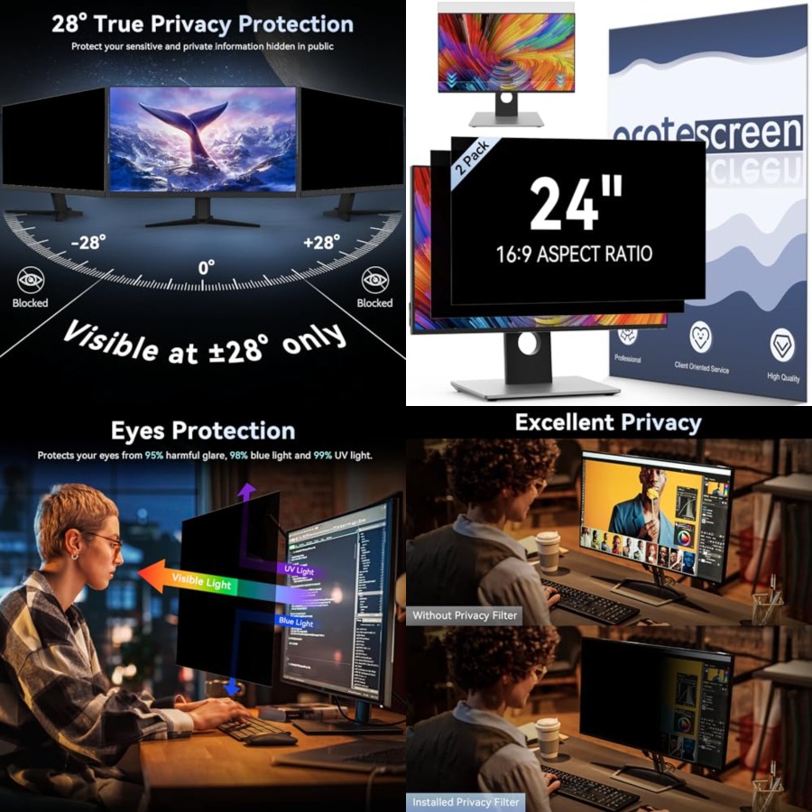 [2-Pack] 24 Inch Computer Priv - Privacy Filter 2Pack recensione e prezzo