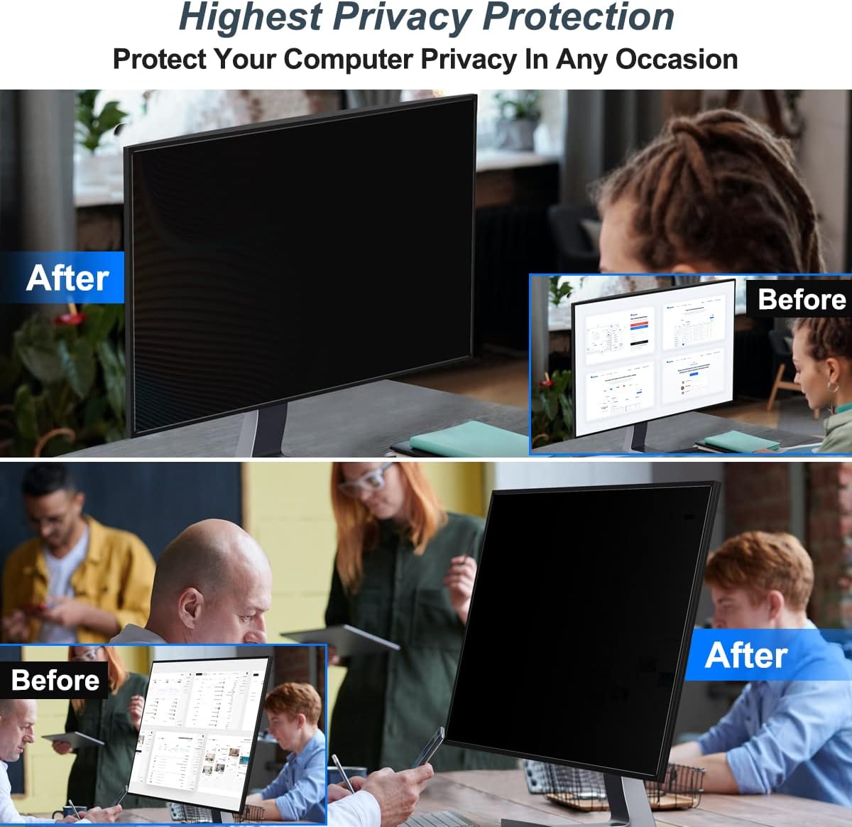 2 Pack 24 Inch Computer Privac - Privacy Filter 2Pack recensione e prezzo