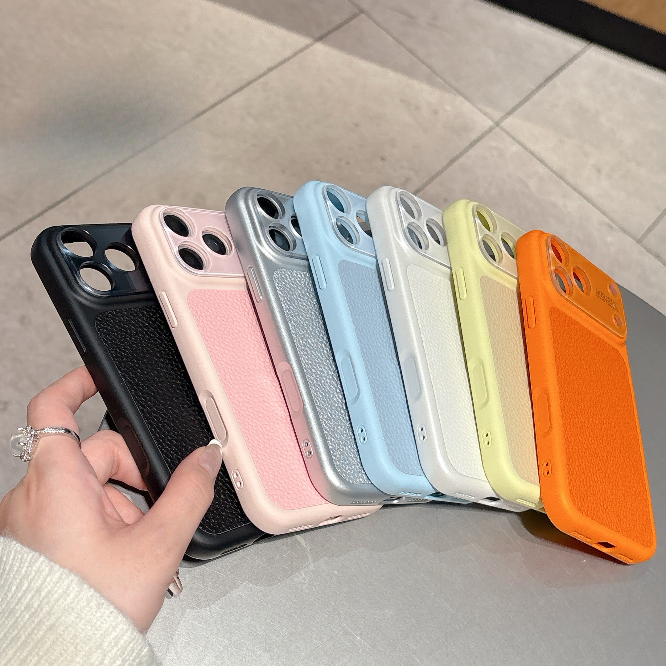Luxury Lychee Grain Leather Te - Camera Lens Protector recensione e prezzo