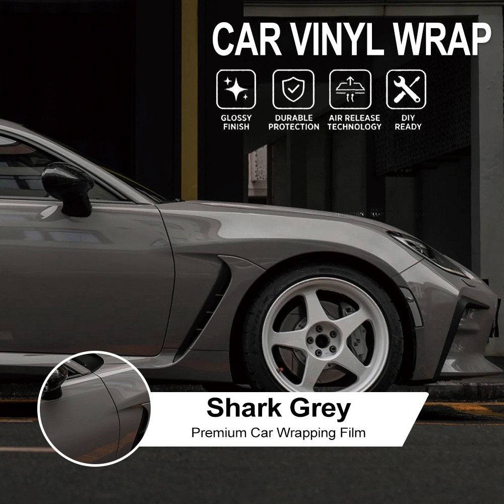Premium Shark Grey Car Vinyl W - Air Bubble Remover recensione e prezzo