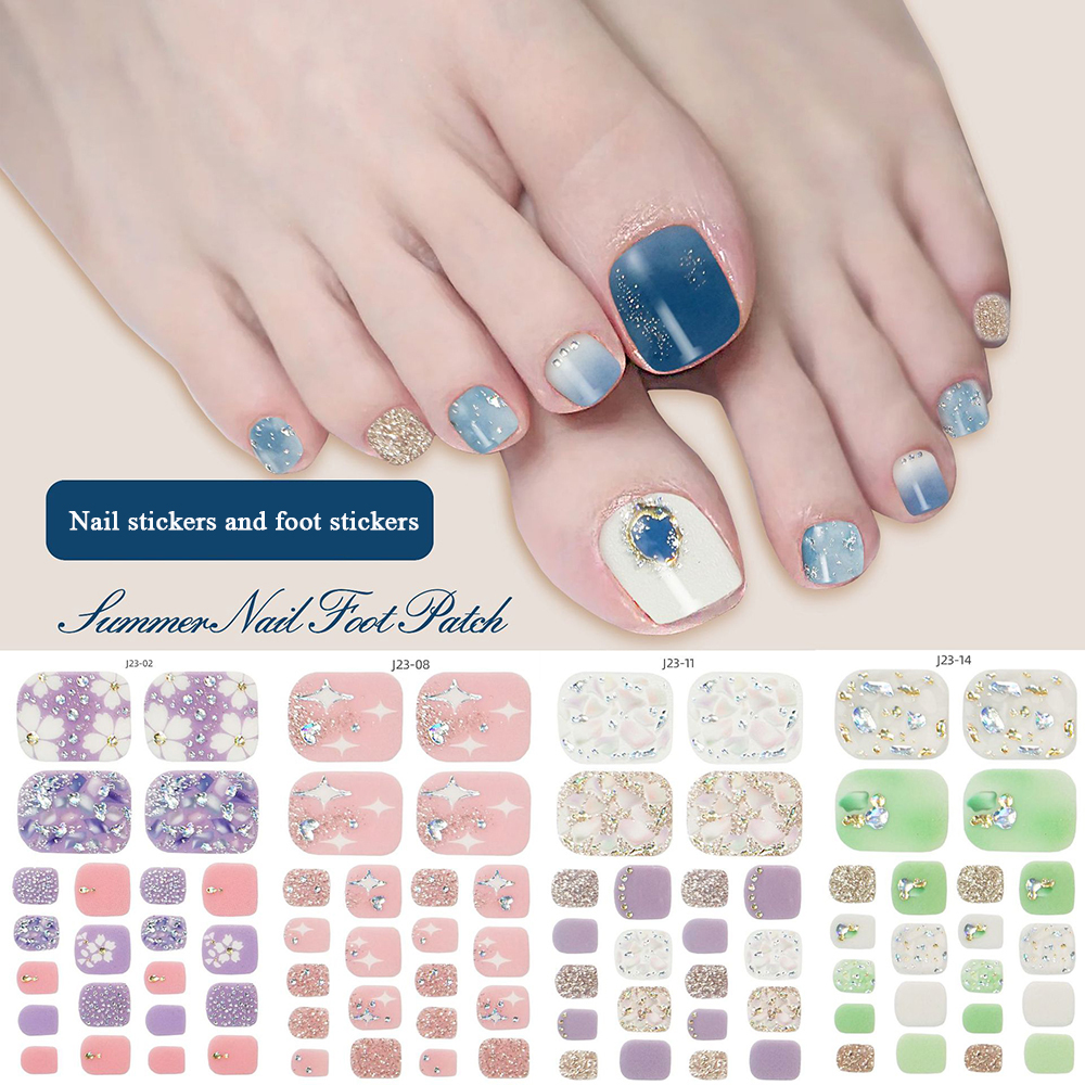 22tips/Sheet Toe Nail Stickers - Full Cover Adhesive recensione e prezzo