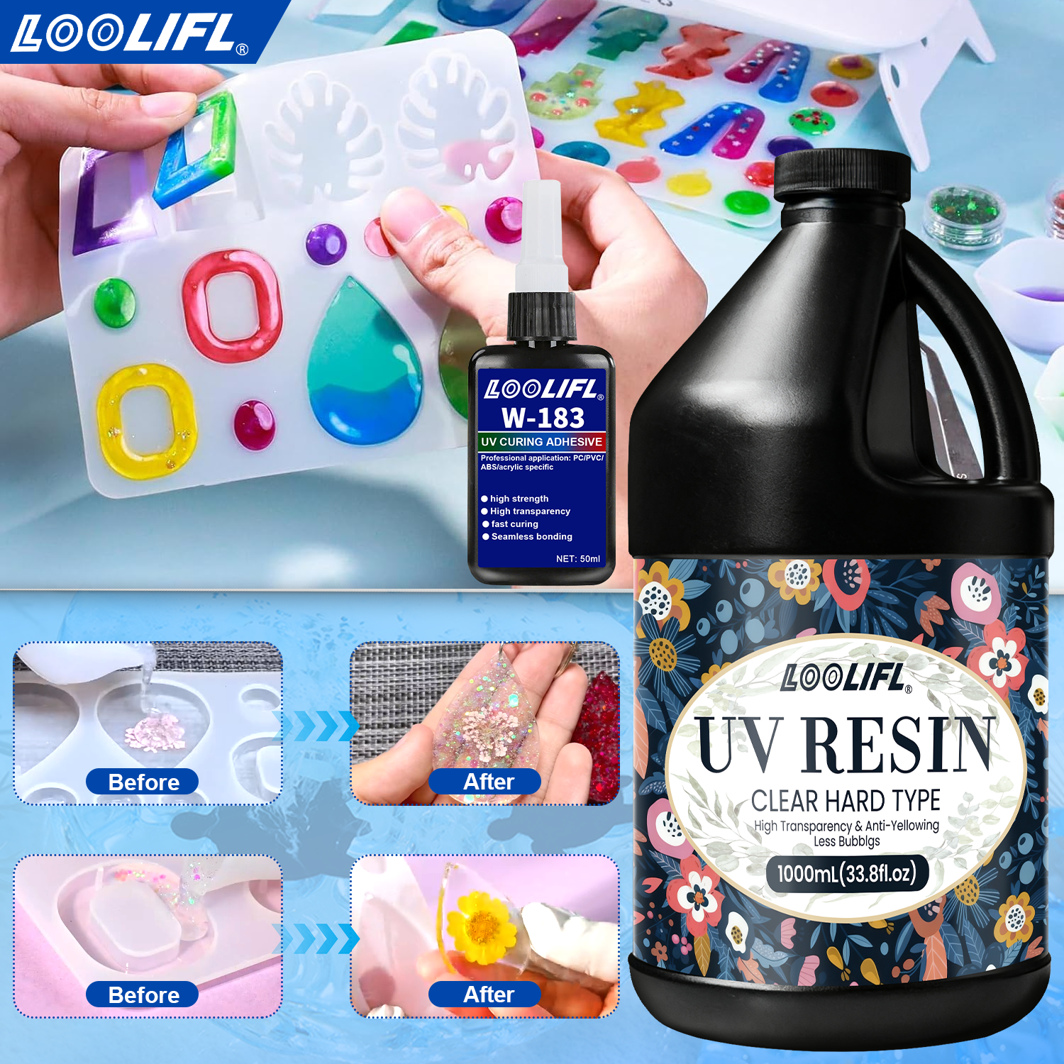 Hot Sell UV Hard Resin Adhesiv - Liquid Uv Glue Kit recensione e prezzo